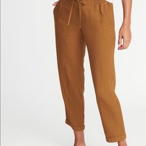 Old Navy Women’s linen cropped pants, Large petite